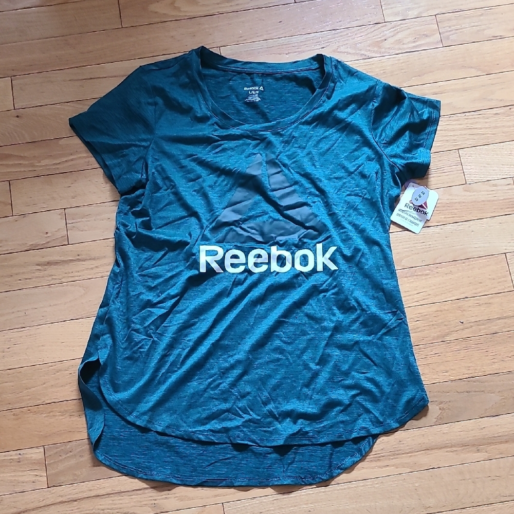 Reebok Blue Asymmetrical Polo T-Shirt